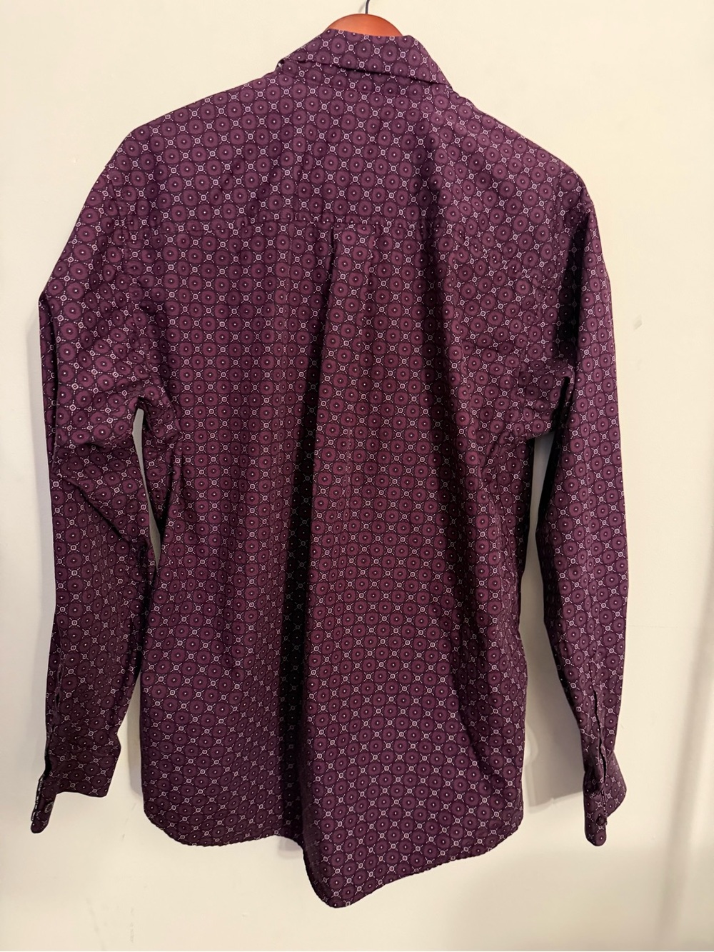 Cinch Men's Purple Geometric Long-Sleeve Button-Up Shirt - Picture 2 of 5
